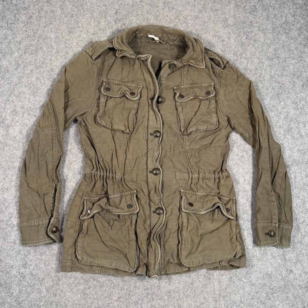 Free People Military Green Not Your Brothers‎ Surplus Jacket Women's Size XS
